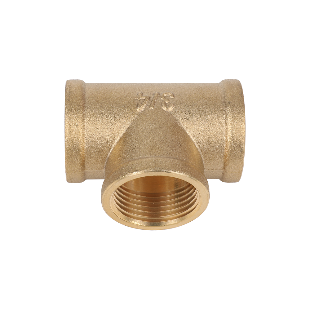 Brass Female Threaded Reducer Tee, Copper Pipe Fitting Female Threaded Pipe